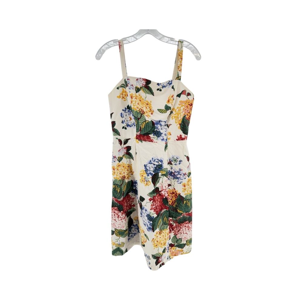 Vintage Mica Size 8 Floral Hydrangea Cotton Sun Dress Cottagecore